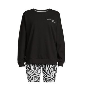 Women's Long Sleeve Top and Shorts Pajama Set